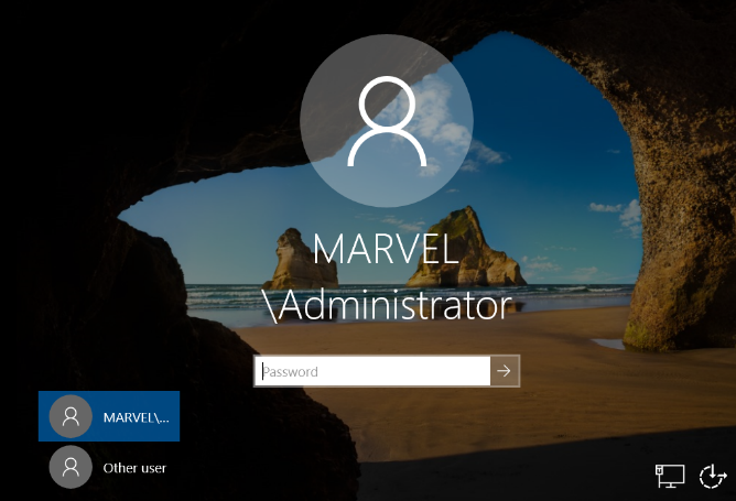 Domain administrator login